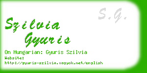 szilvia gyuris business card